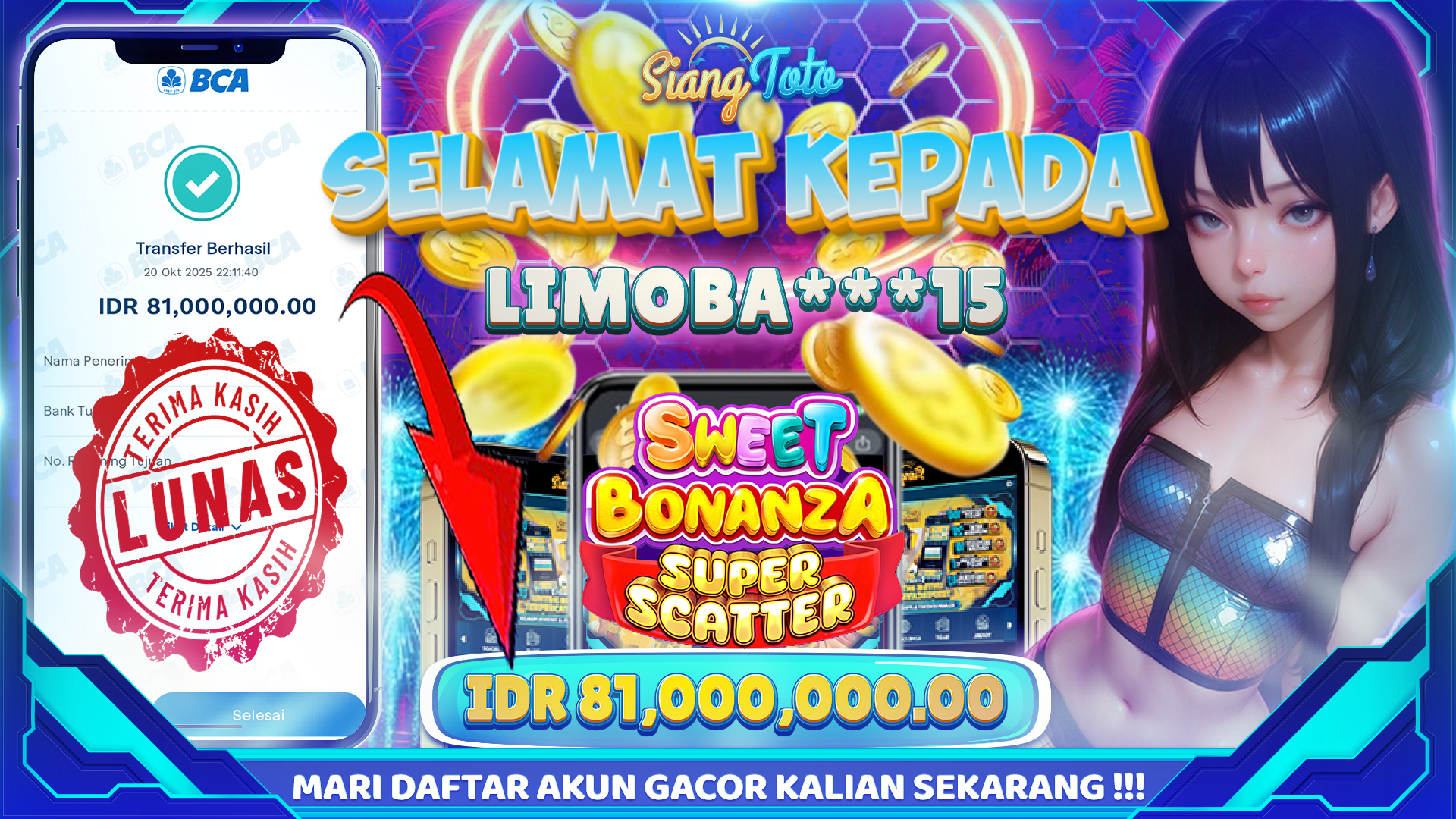 BUKTI MENANG SIANGTOTO