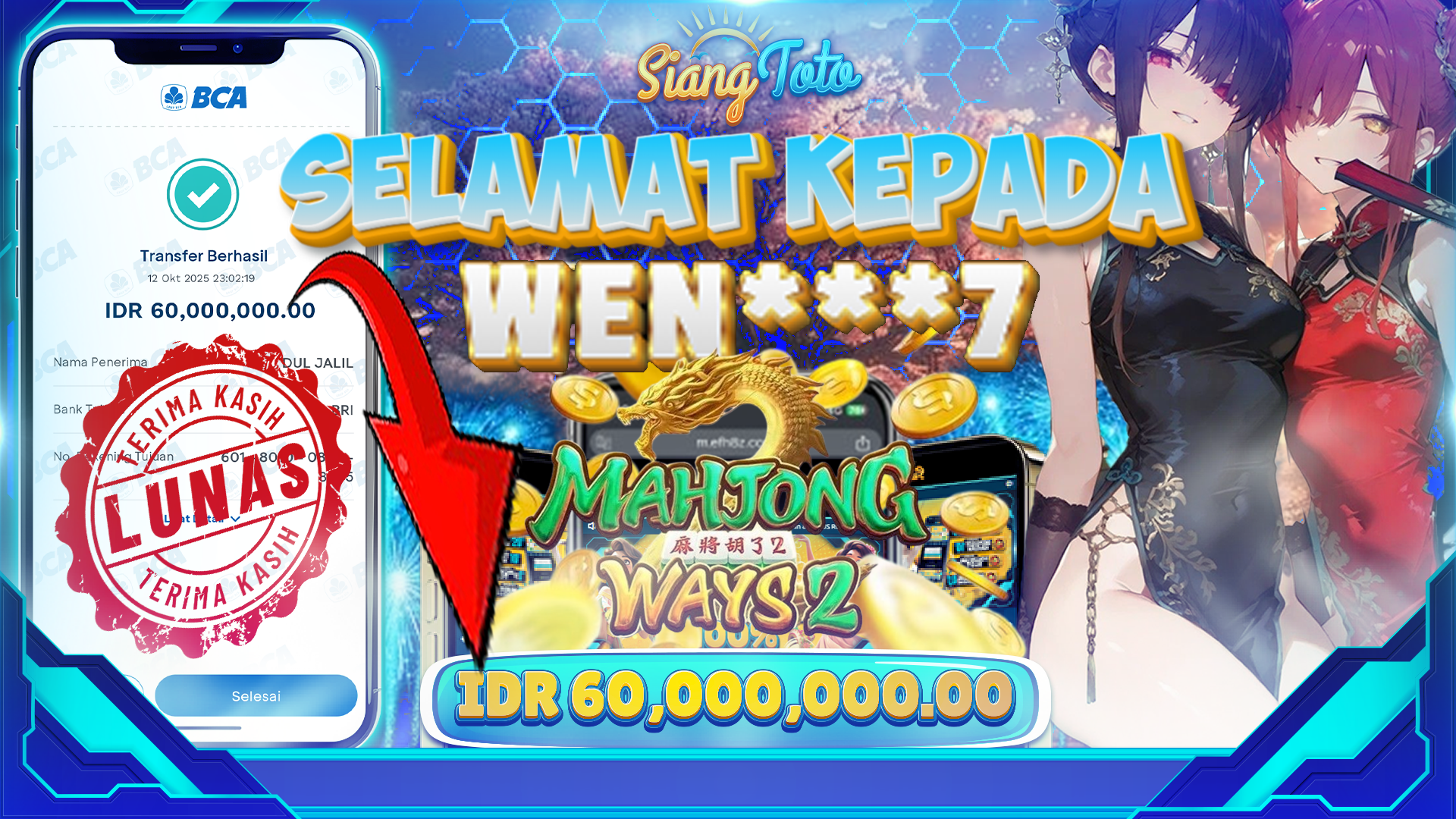 BUKTI MENANG MAHJONG WAYS 2