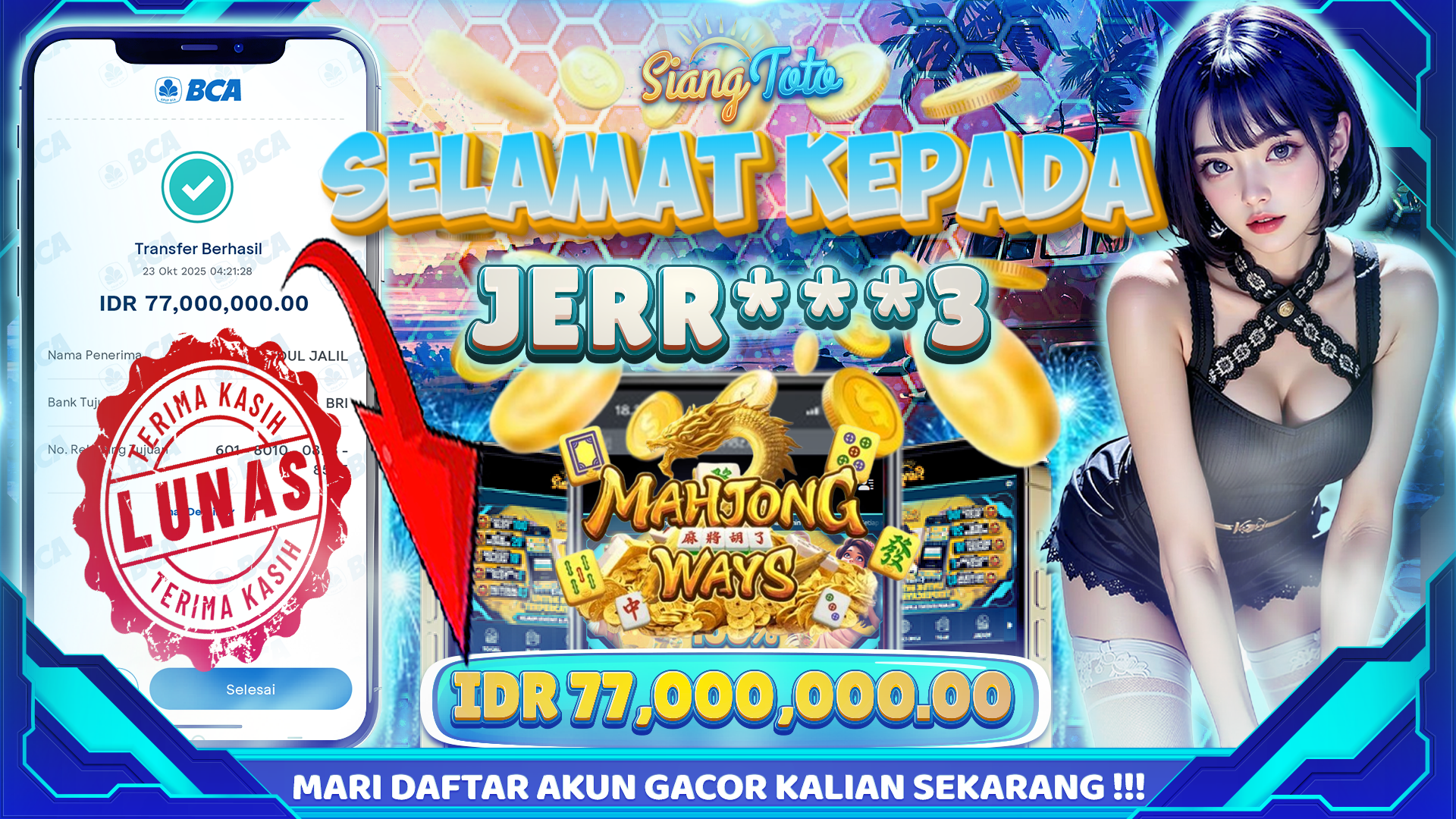 BUKTI JACKPOT SLOT SIANGTOTO