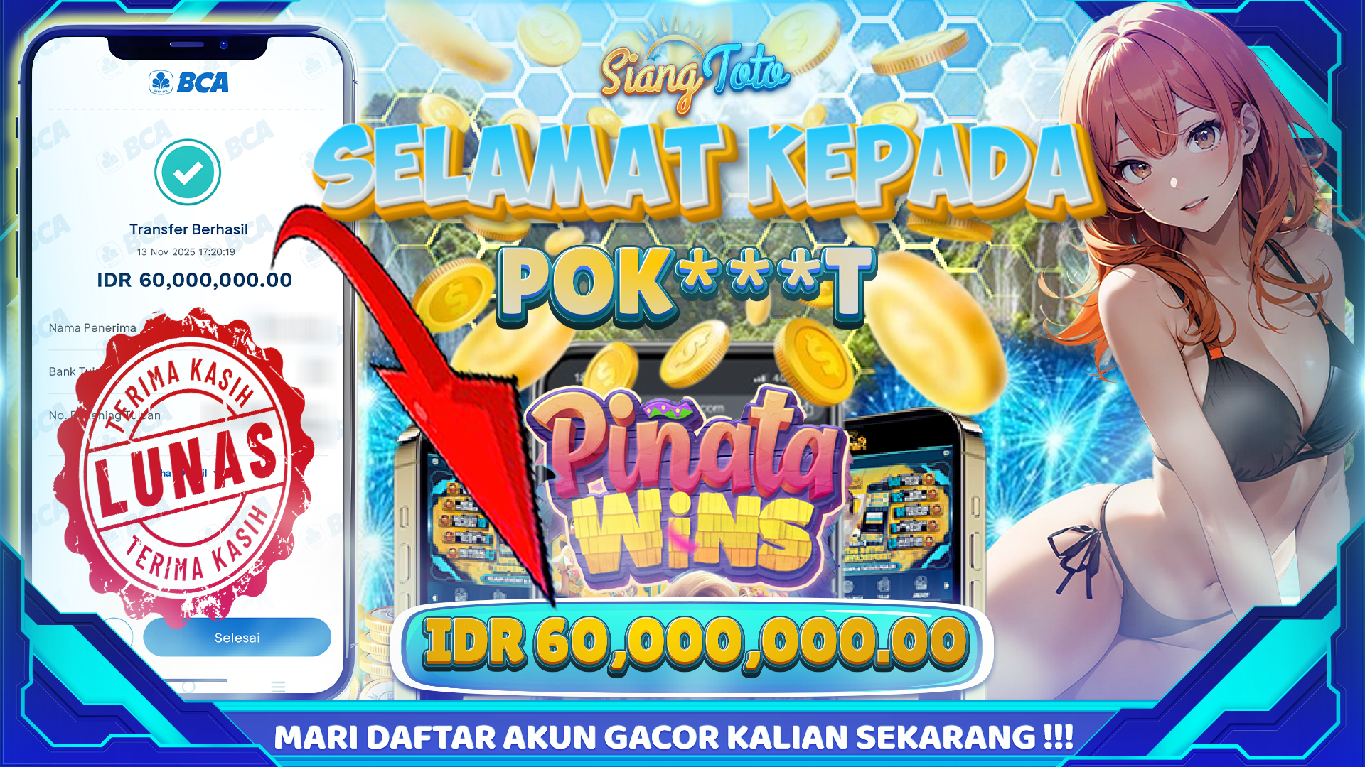 BUKTI JACKPOT PINATA WINS