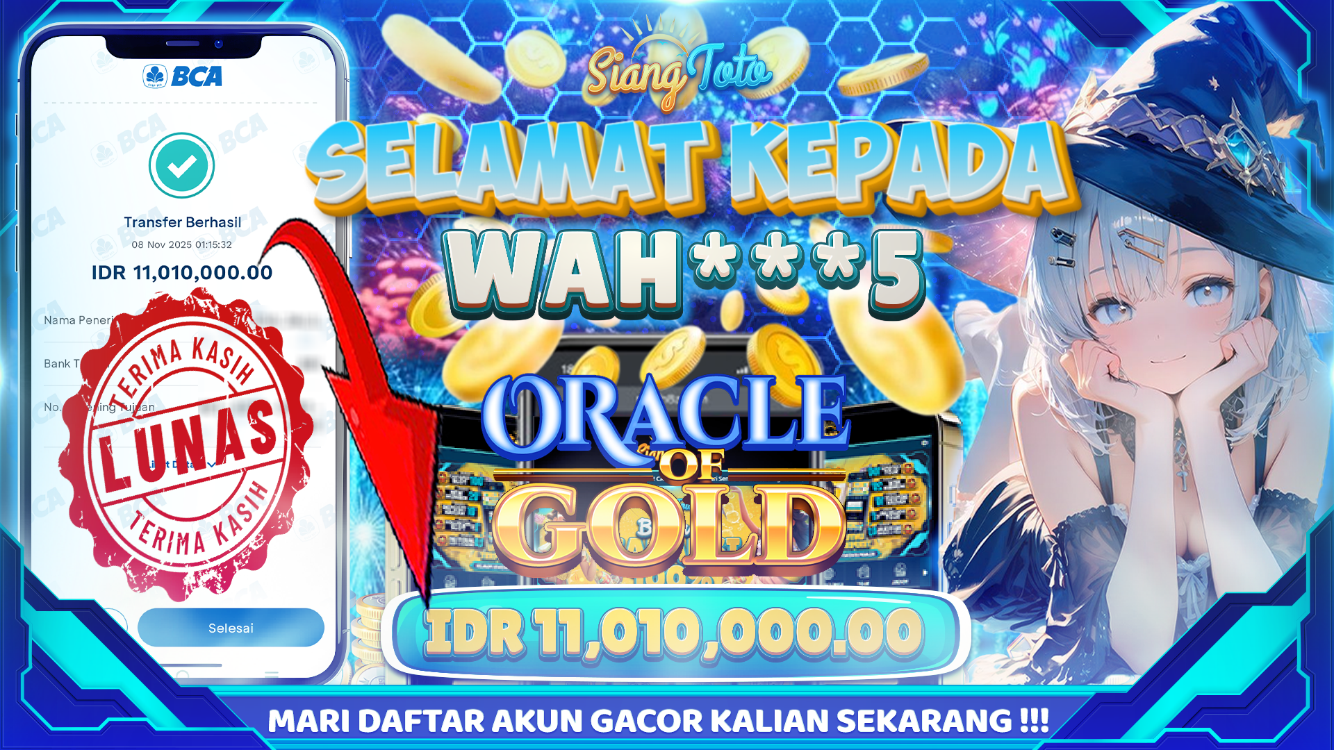BUKTI JACKPOT ORACLE OF GOLD